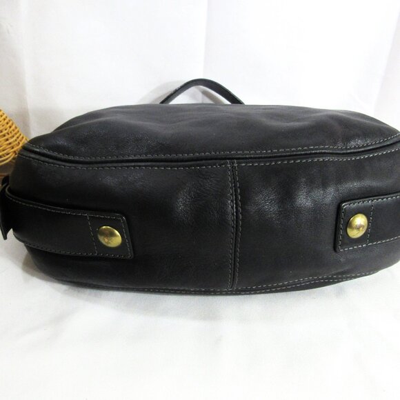 XL ZOE EDITORIAL BAG NEAR MINT CONDITION BLACK LEATHER BRASS HARDWARE - Picture 12 of 16